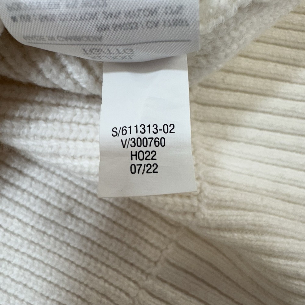 Banana Republic Sweater Vest XL / XXL Ivory Cotton Wool Blend Ribbed Sleeveless - Picture 9 of 10